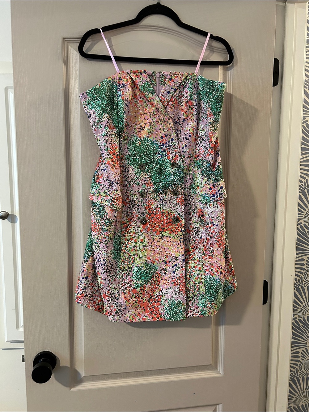 Maeve Multicolor Confetti Floral Spaghetti Strap Top